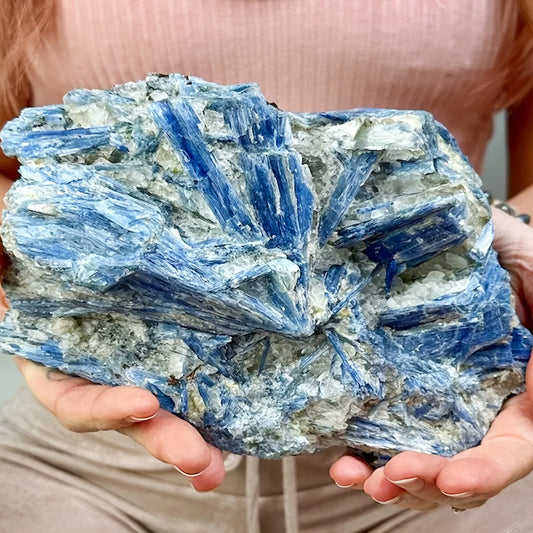 Radiant Blue Crystal Raw Specimen Garden Decor Gift