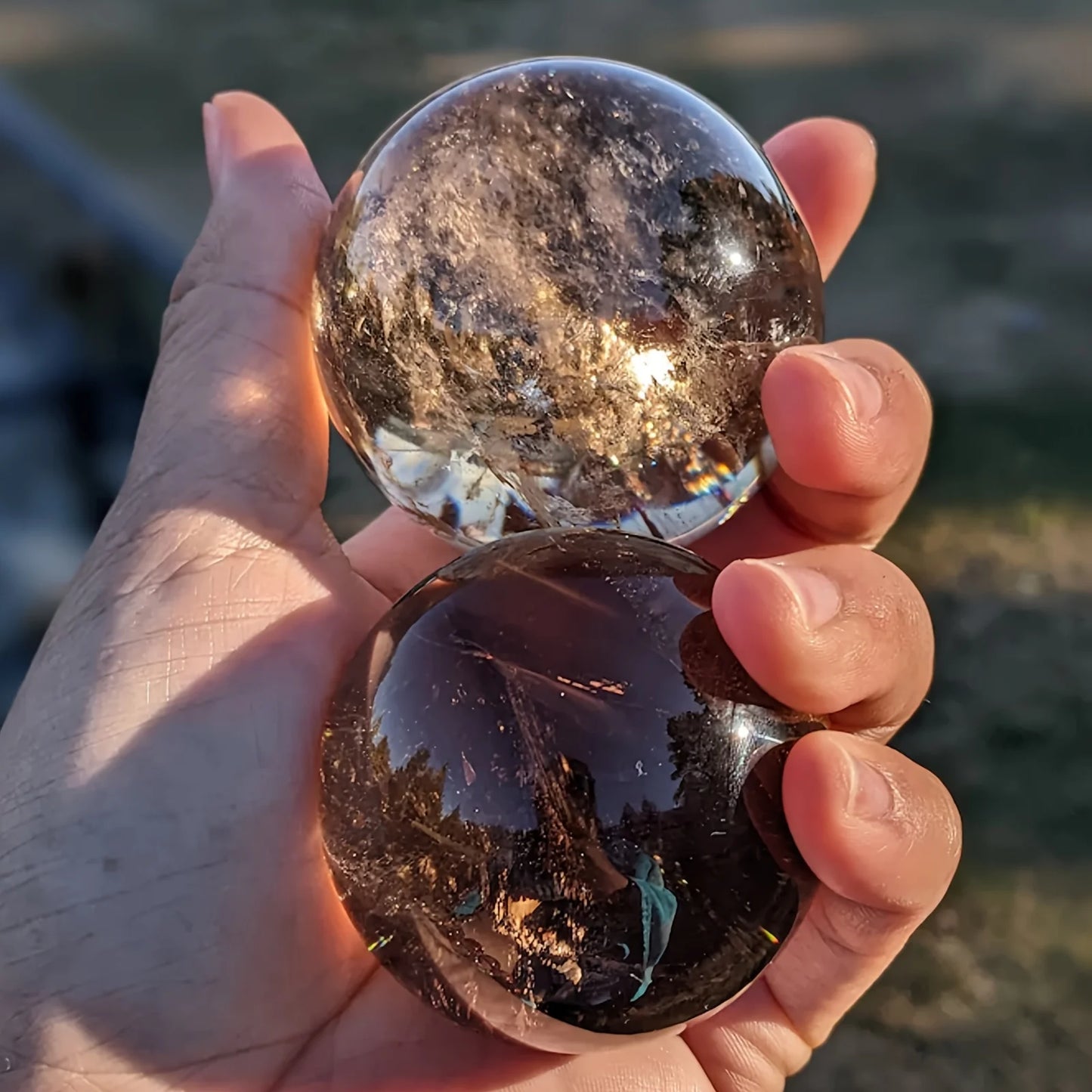 Smoky Quartz Crystal Sphere Unique Gift For Home Decor