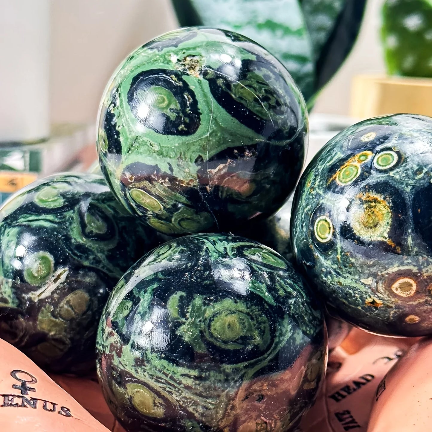 1pc Large Elegant Kambaba Jasper Sphere Polished Stone Ball for Home Decor and Gift Reiki Healing Gift