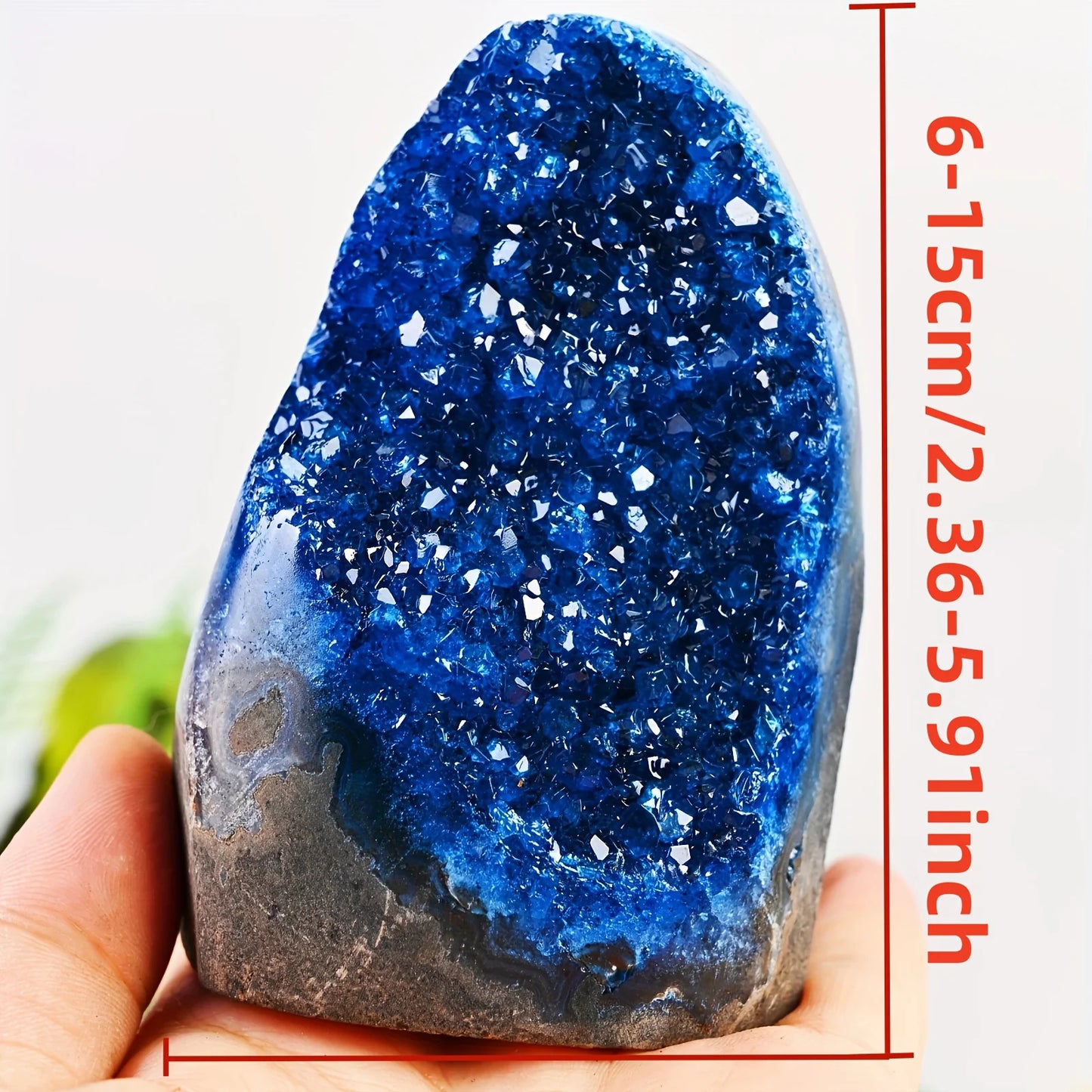 Stunning Blue Crystal Cut Base Cluster Quartz Specimen for Crystal Healing Home Decoration Gift
