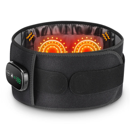 Heating Vibration Massager Belt with Red Light Hot Compress for Waist Support and Back Massage Lumbar Support Health Care