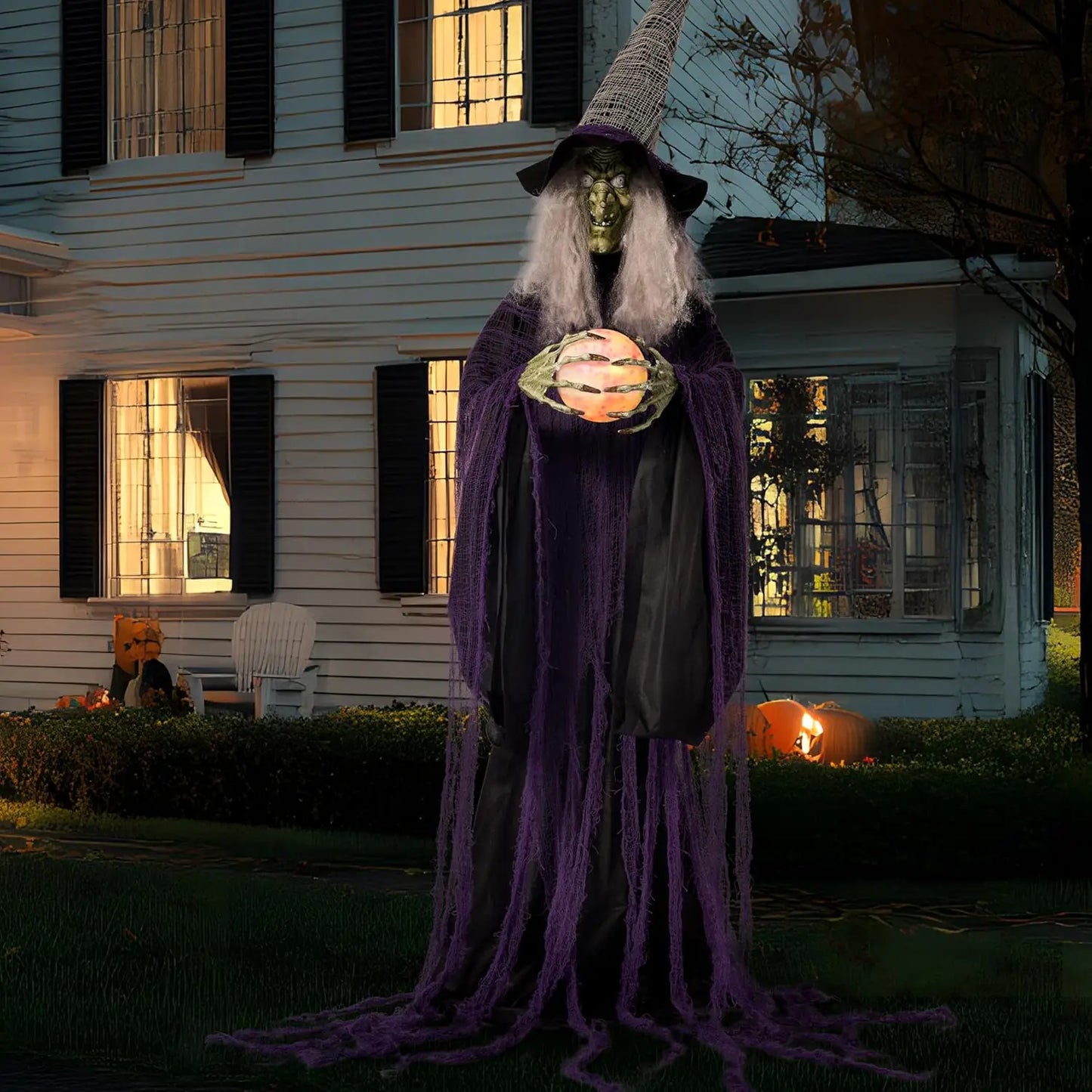 Joyfy 72 Inch Halloween Witch Animatronic With Motion