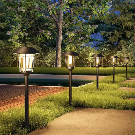 Grand Patio Solar Outdoor Lights 10 Pack Glass Pathway