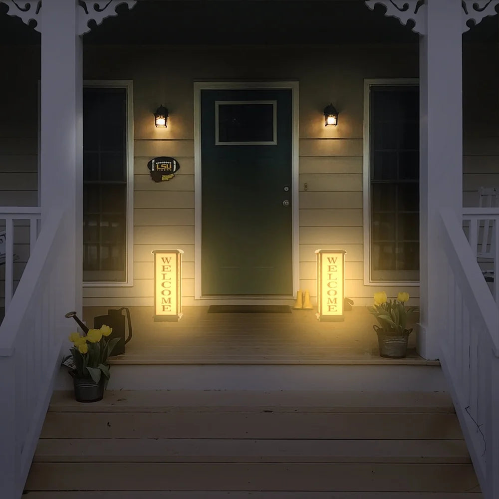Solar Welcome Lantern LED Light IP65 Waterproof Amber White