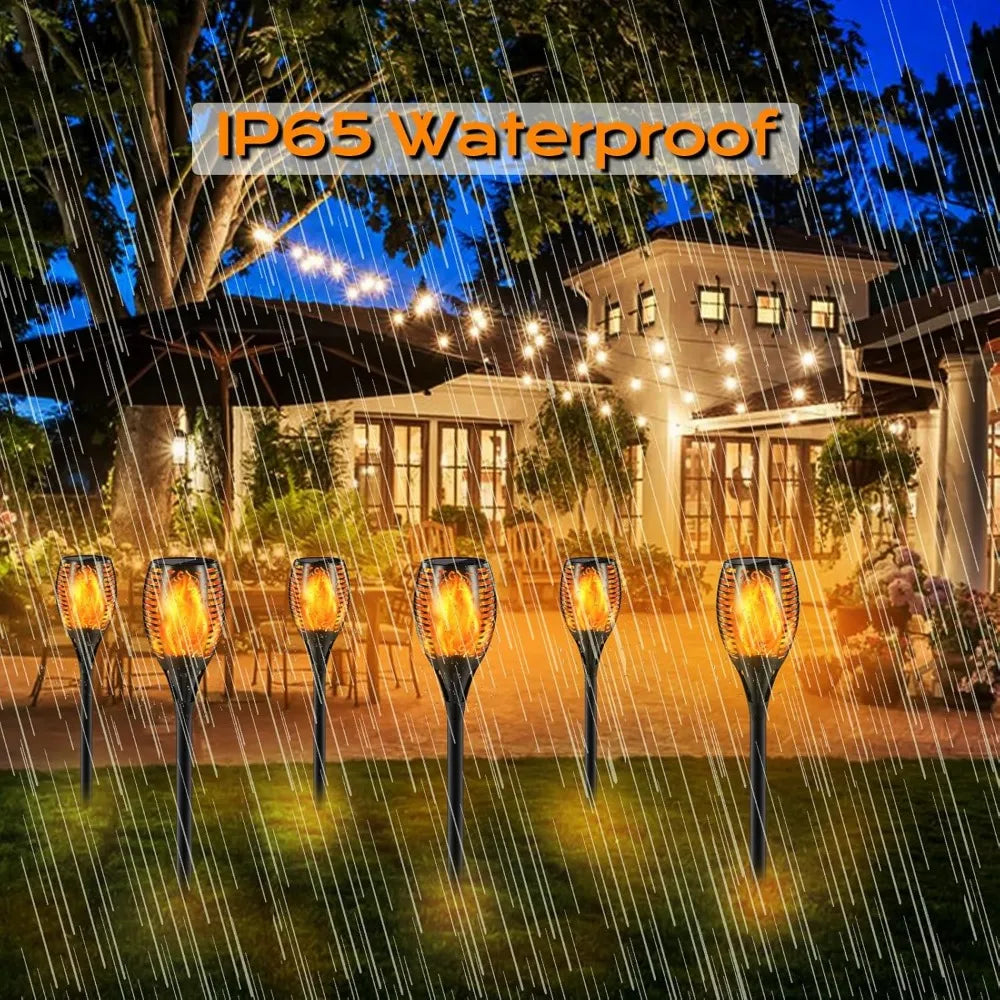 43 Inch Flickering Flame Solar Torch Lights Waterproof