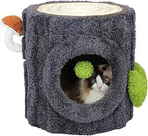 Super Large Cat Tree for Indoor Cats All in One Tall Cats Tower with Scratching Post Luxury Multi Level Solid Wood Cat Condo