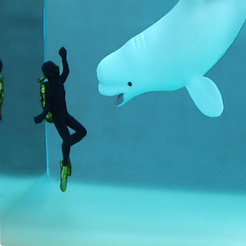 Marine Whale Cube Ornament With Light Ocean Decoration For Desktop Bookshelf