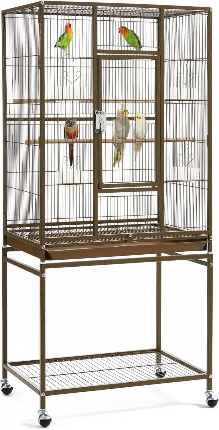 Metal Large Bird Cage With Stand For Parrot Parakeet And Cockatiel