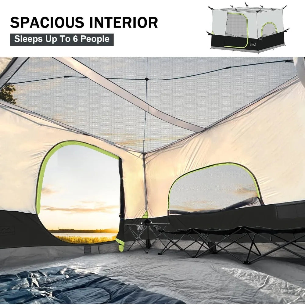 Camping Inner Tent for Pop Up Canopy 10x10 Straight Leg Fully Vented Roof Black