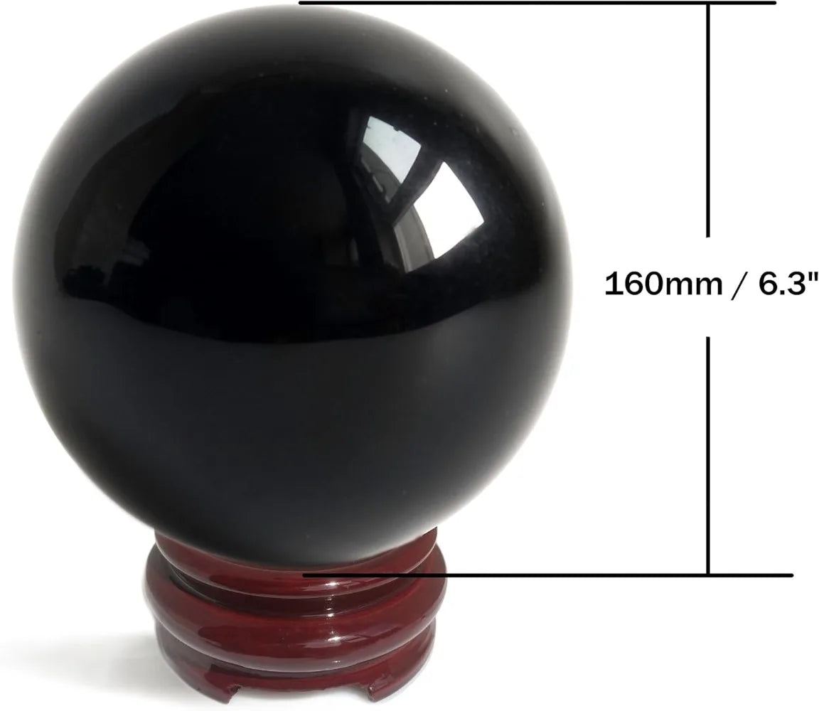 Black Obsidian Crystal Ball 160mm Feng Shui Healing