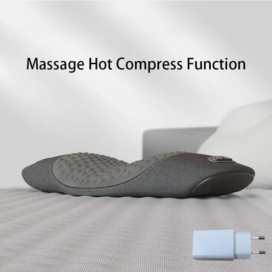Okayso Waist Pillow Back Massage Protection Pad Heating Vibrating Back Massager for Waist Relief and Support