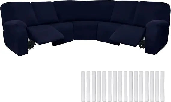 L Shaped Sectional Sofa Cover Velvet Stretch Slipcover
