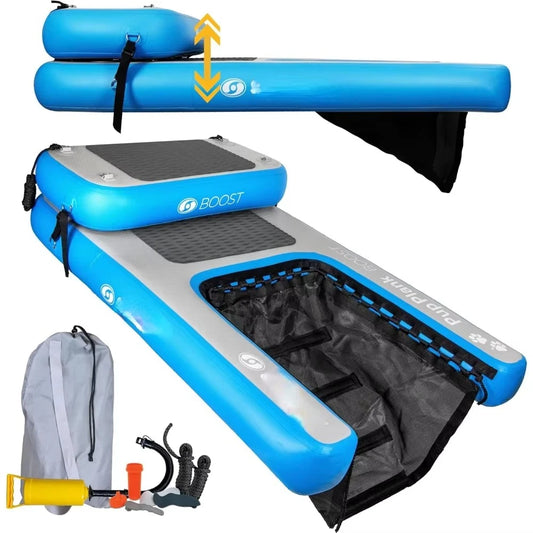 Original Inflatable Pup Plank Dog Float Ramp Ladder for Pools Boats Docks Dog Water Steps for Pets Up to 200 Pounds