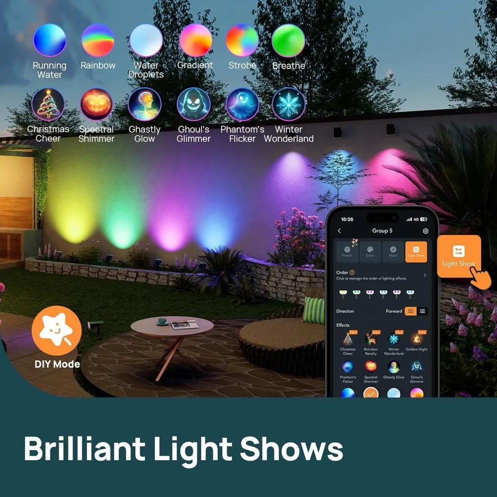 Smart Solar Spotlight SL5C Color Changing Lights App Voice
