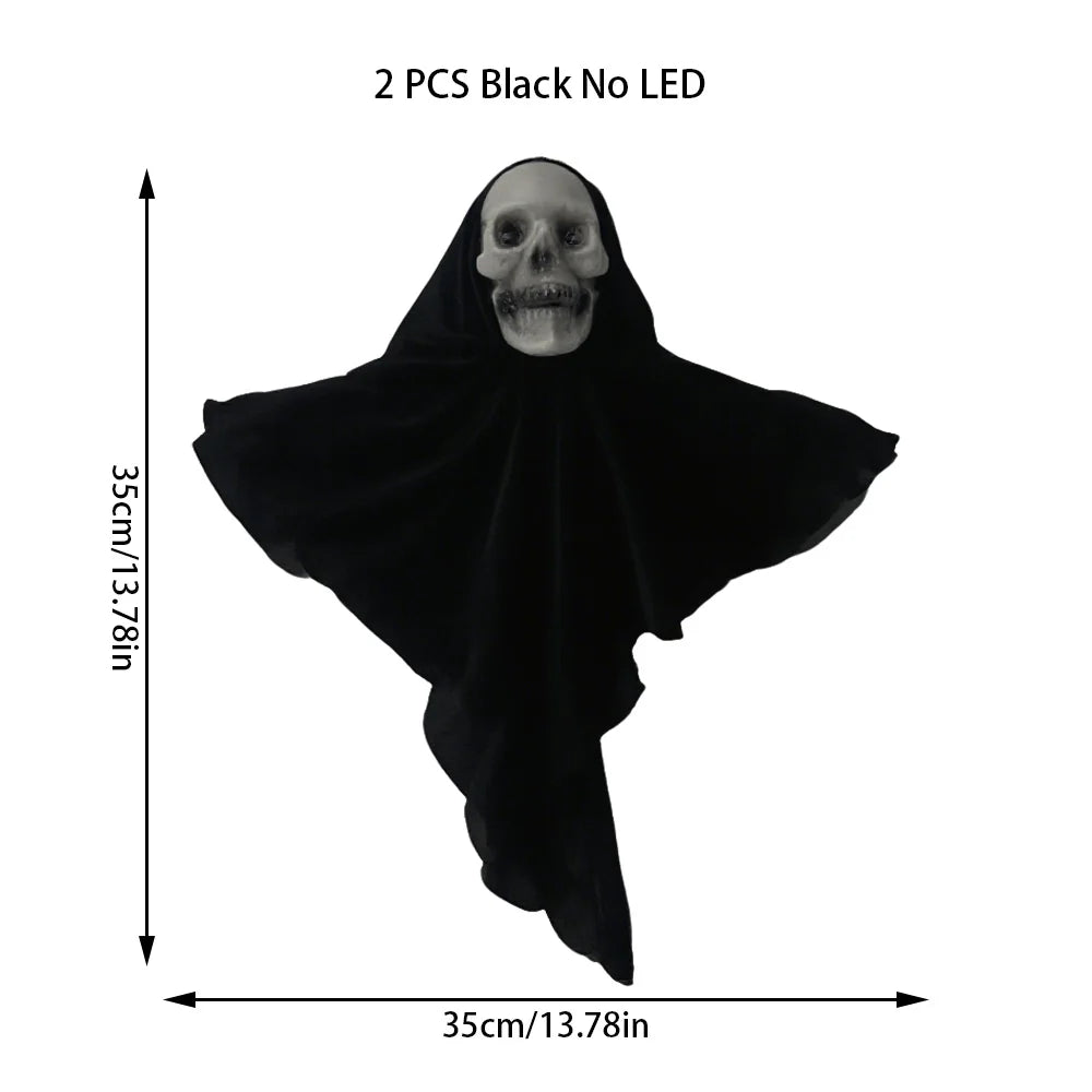 Two Piece Halloween Hanging Skull Skeleton Ghost Ornaments
