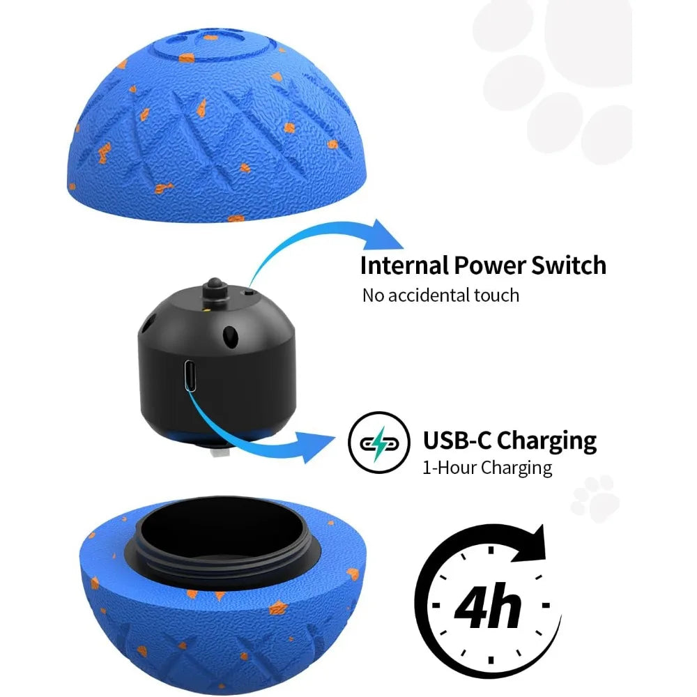 Schitec Interactive Dog Toy Ball Auto Movement Modes