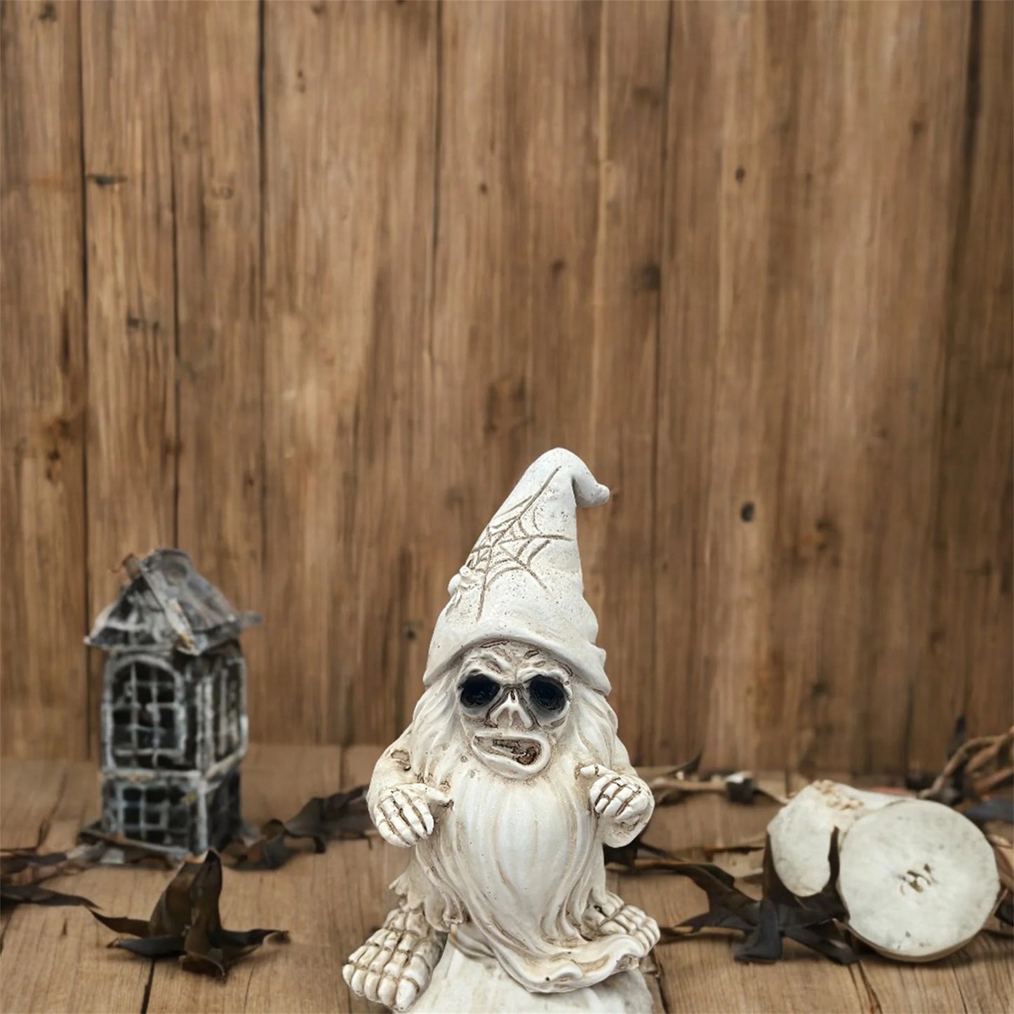 Creepy Witch Gnome Figurine Halloween Decoration Garden