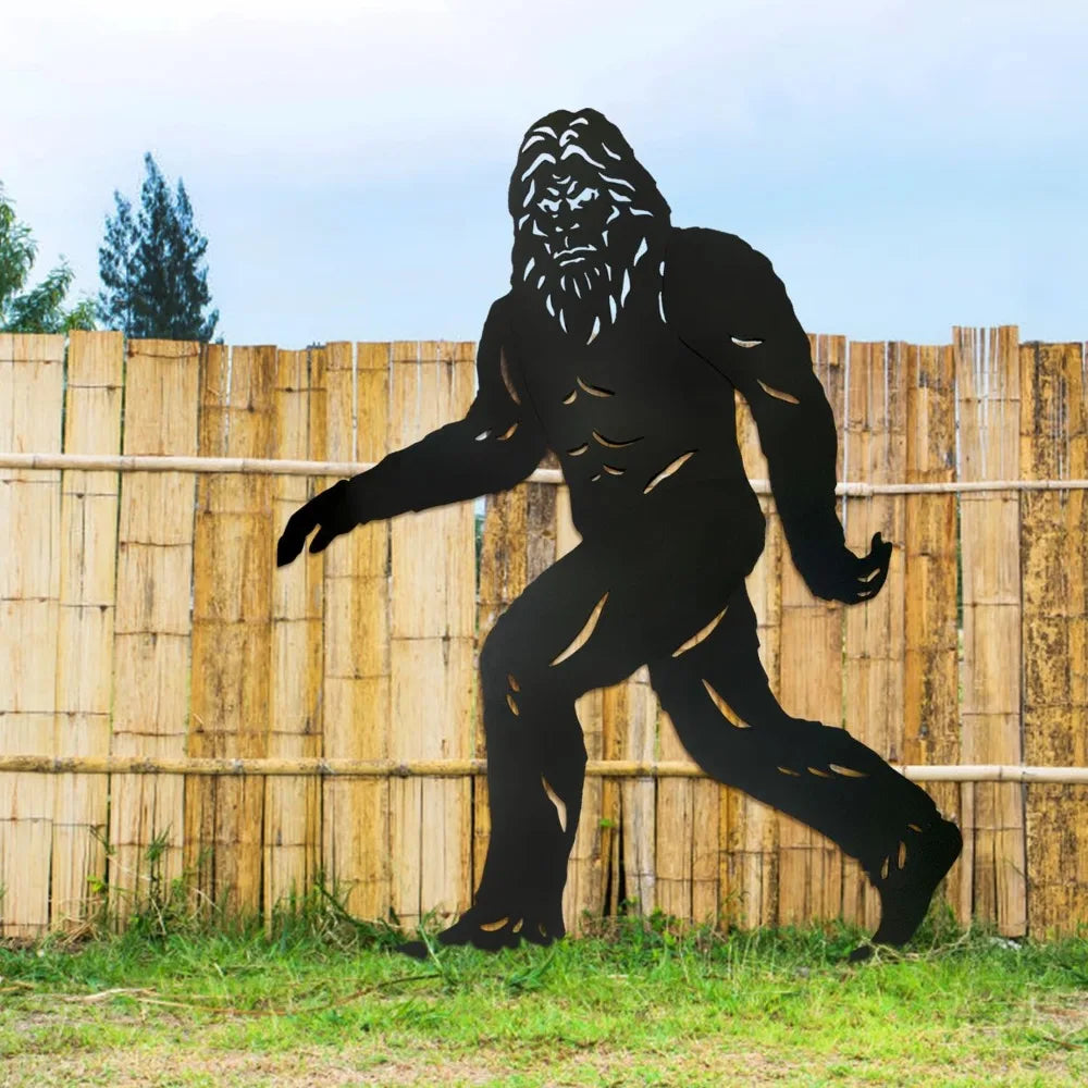 7.4Ft Bigfoot Metal Yard Statue Sasquatch Garden Art