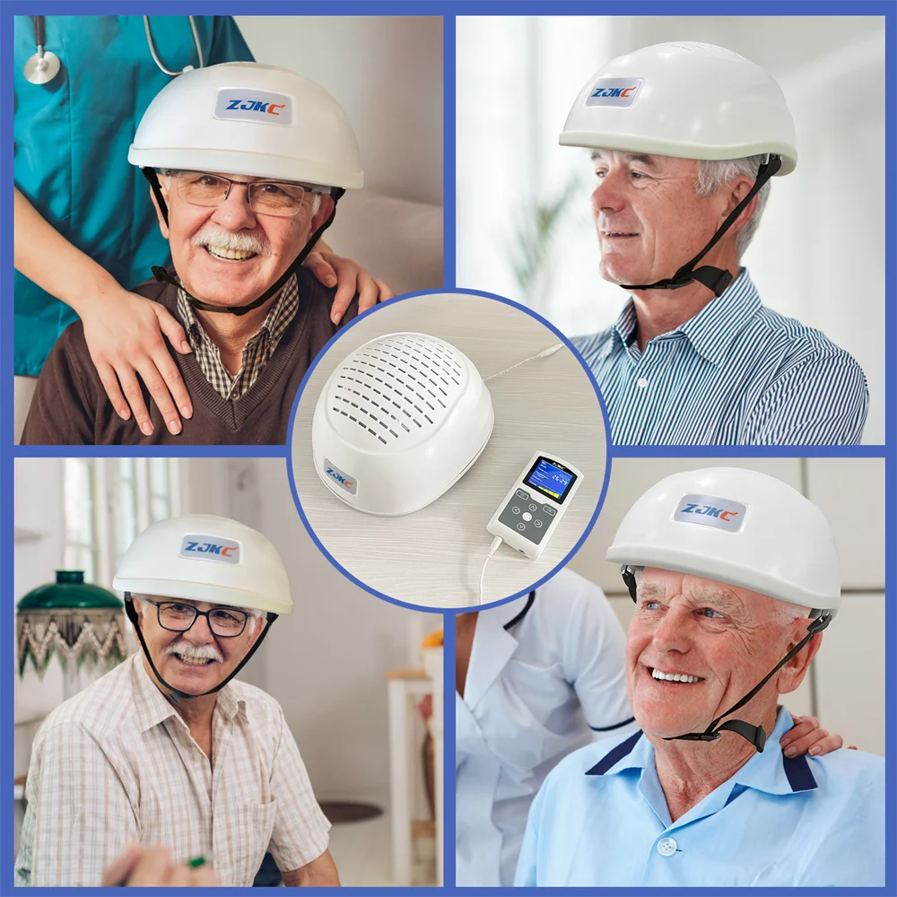 ZJKC Infrared Light Helmet 1070nm Dementia Therapy Gadgets for Stroke Victims Boost The Brain Activities Enhance Cognition