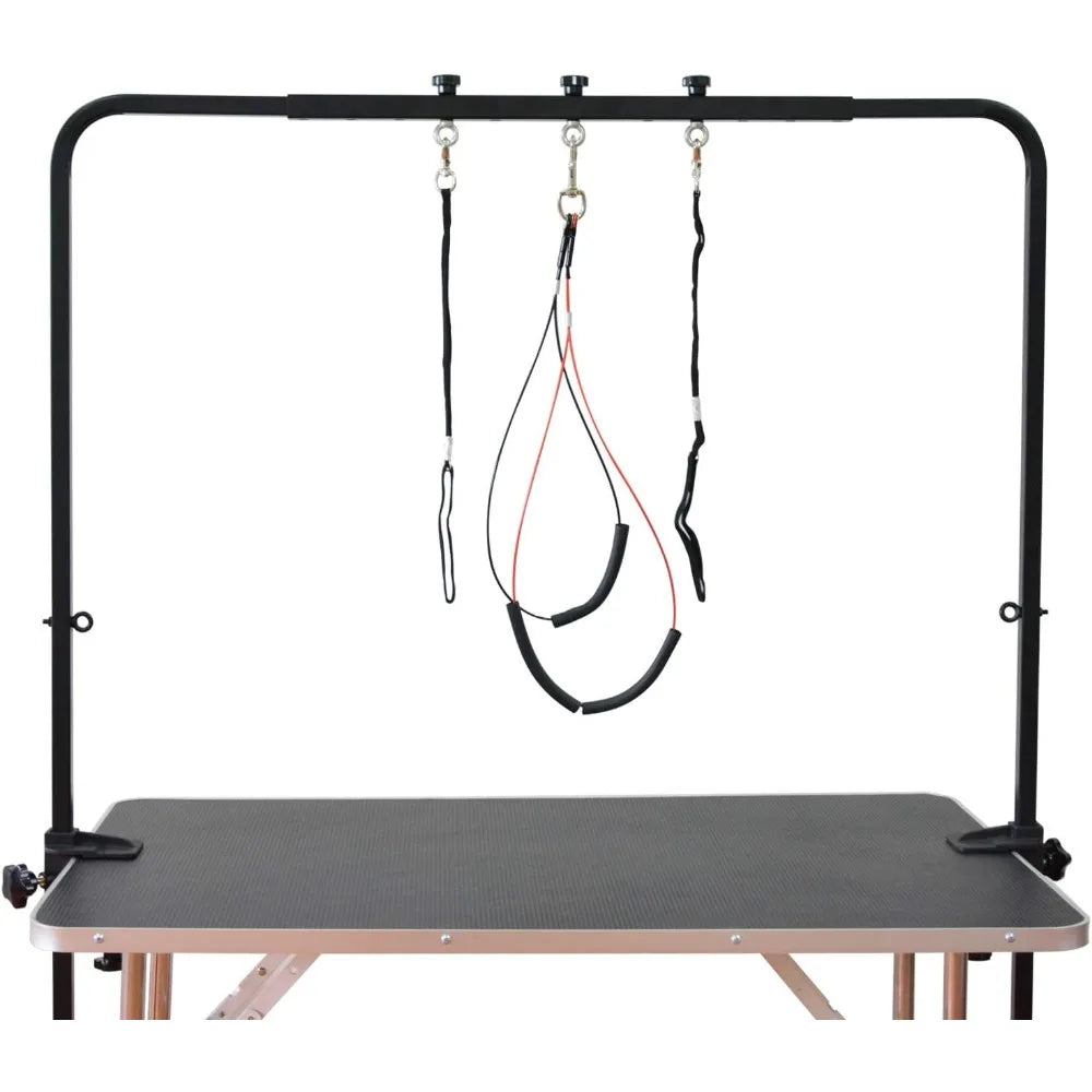 Overhead Pet Grooming Arm Bars with Clamps for Dog Bathing and Grooming