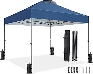Amada 13x13 Pop Up Gazebo Outdoor Canopy Tent with Mosquito Netting for Backyard and Patio Furniture
