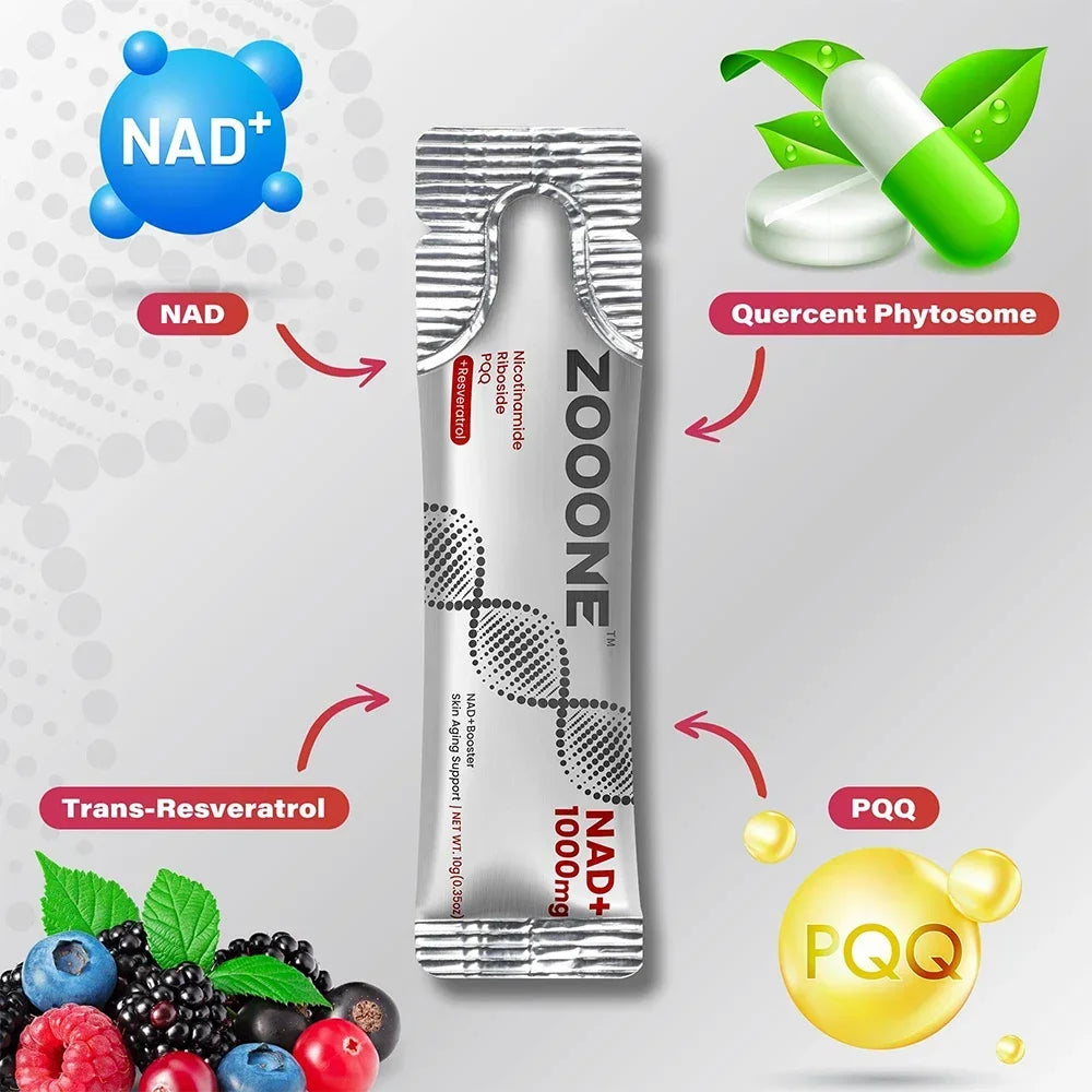 NAD Berry Drink Mix For Anti Aging Energy Focus 30 Packets