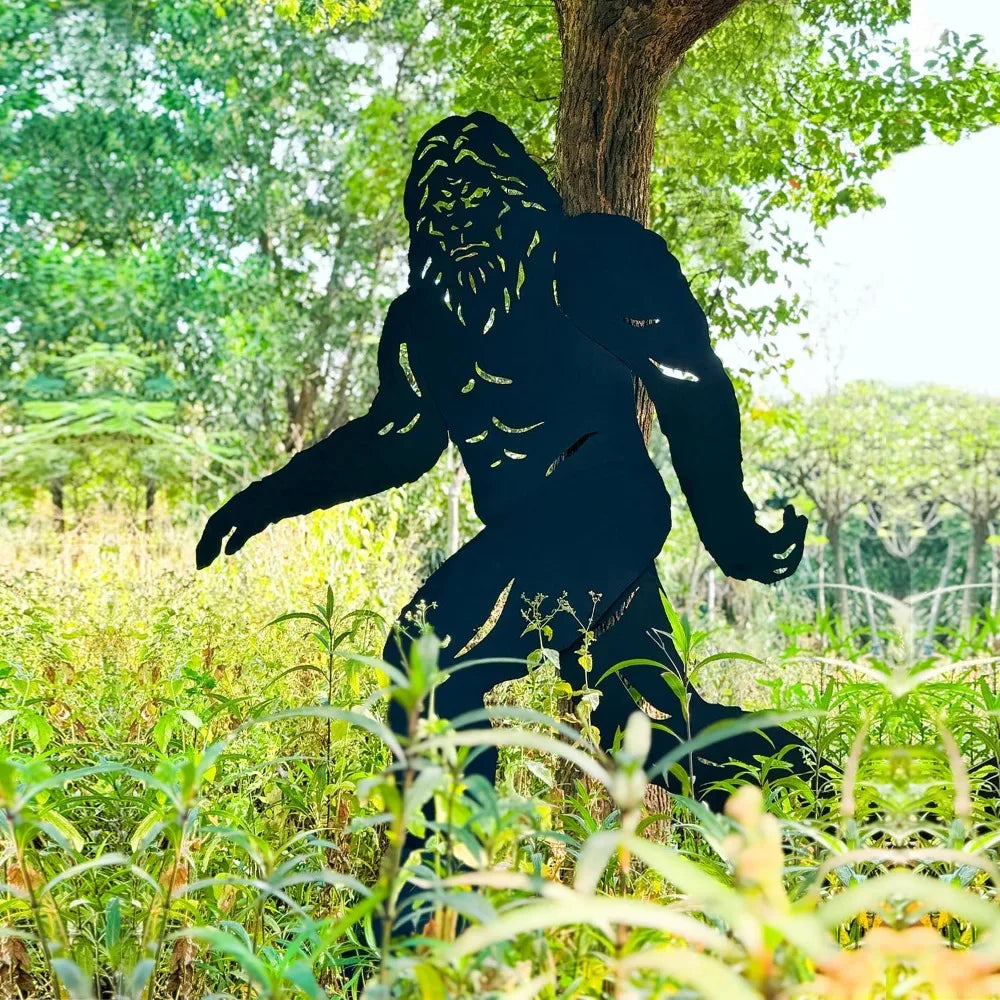 7.4Ft Bigfoot Metal Yard Statue Sasquatch Garden Art