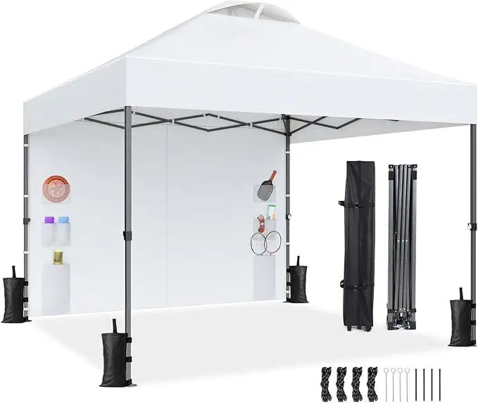 Amada 13x13 Pop Up Gazebo Outdoor Canopy Tent with Mosquito Netting for Backyard and Patio Furniture