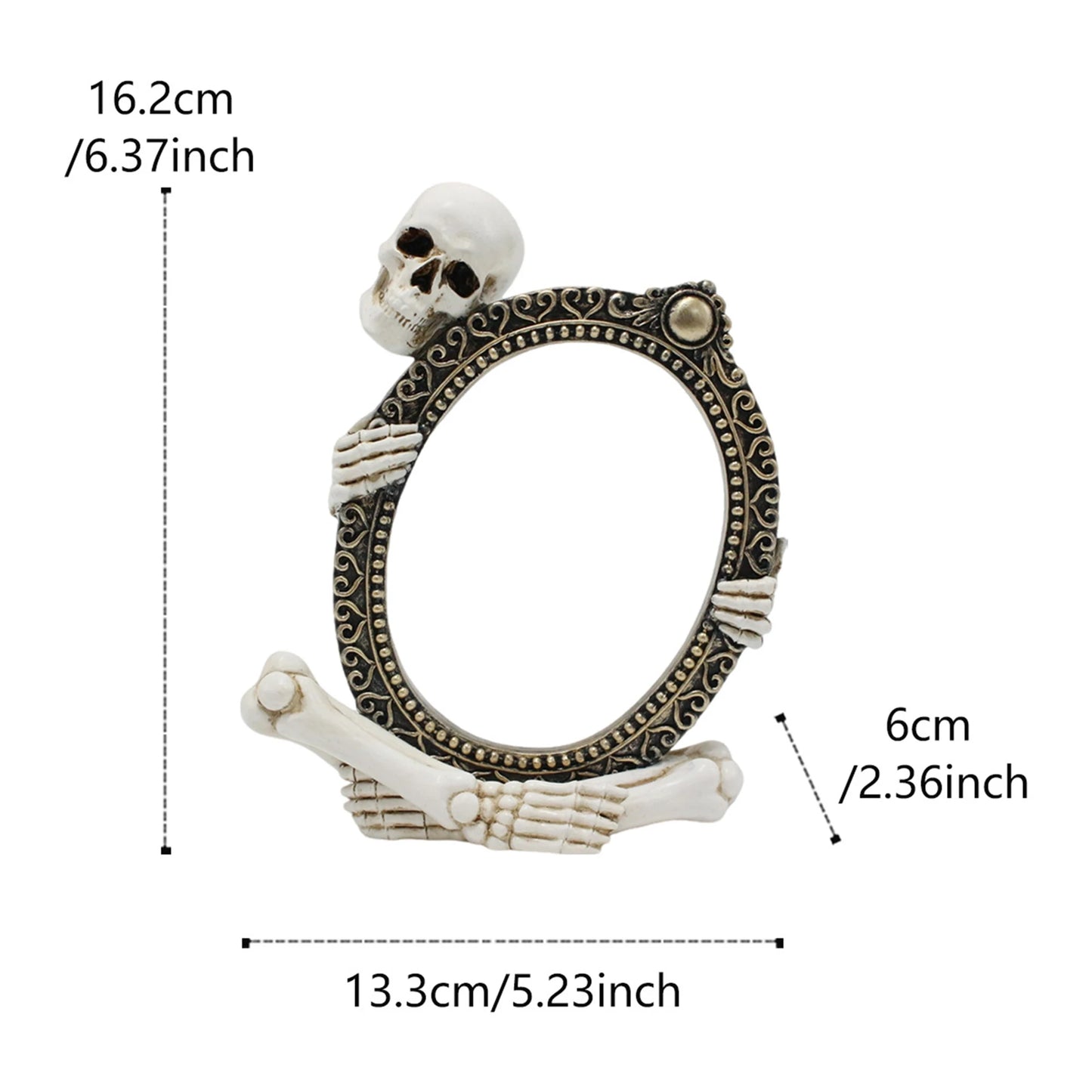 Gothic Raven Perched Skull Statue Halloween Tabletop Decor