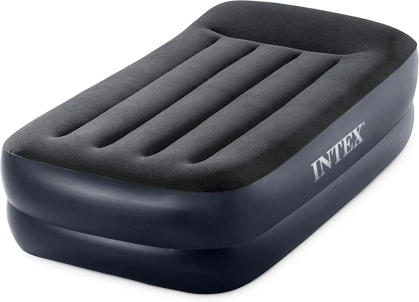 Raised Airbed Mattress with Built-in Pump Dura-Beam Plus Pillow Twin Portable Inflatable Luxury Blow-Up Bed for Adults Camping