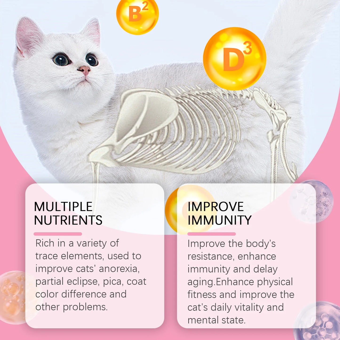 Cats Mood Relaxer Micronutrient Tablets For Cats Supplement With Vitamins For Balanced Diet Nutritional Support