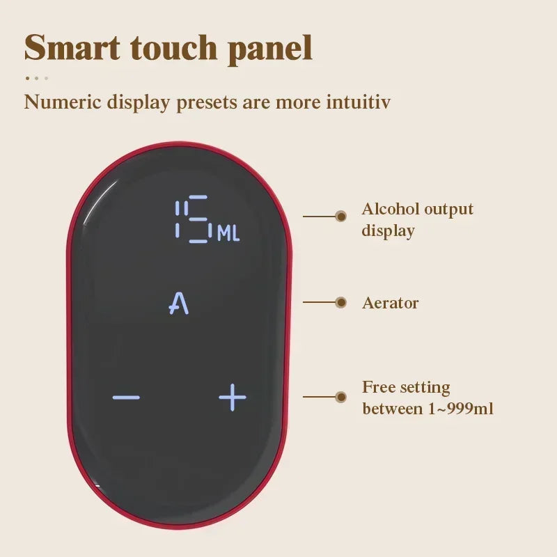 Smart Electric Digital Wine Dispenser Suitable for Over 100 Bottle Mouths