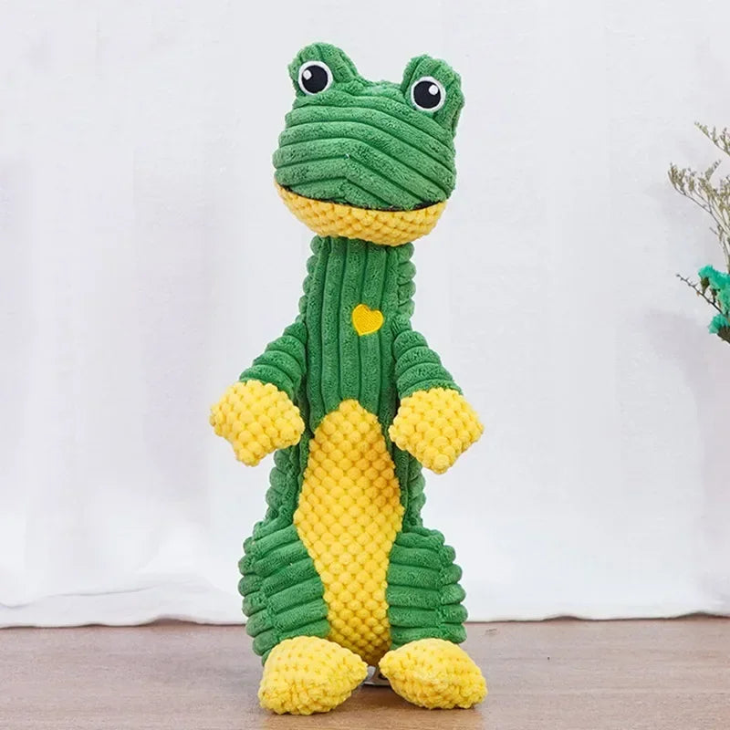 Squeaky Dog Chew Toys Plush Dinosaur For Medium Large Dogs