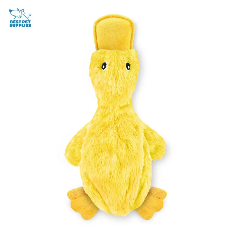 Dog Plush Sound Toy Yellow Duck Squeaky Interactive Stuffed Toy For Indestructible Dogs
