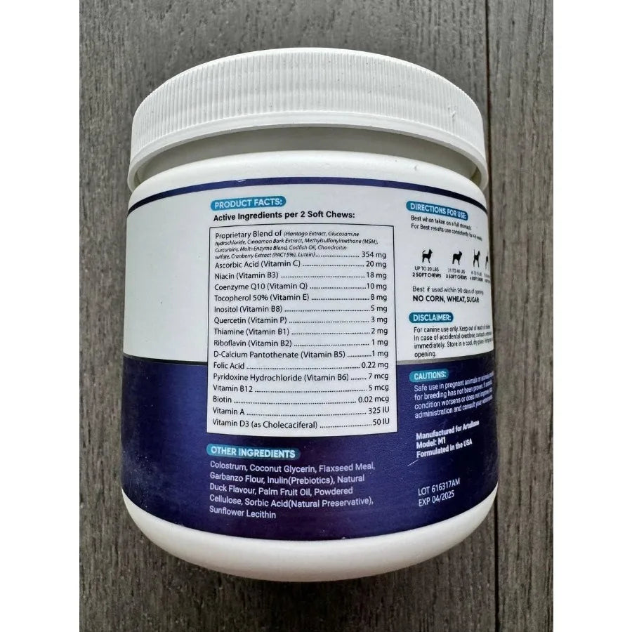 Dog Multivitamin Chewable with Glucosamine 20 in 1 Senior Puppy Vitamins and Supplements for Joint Health