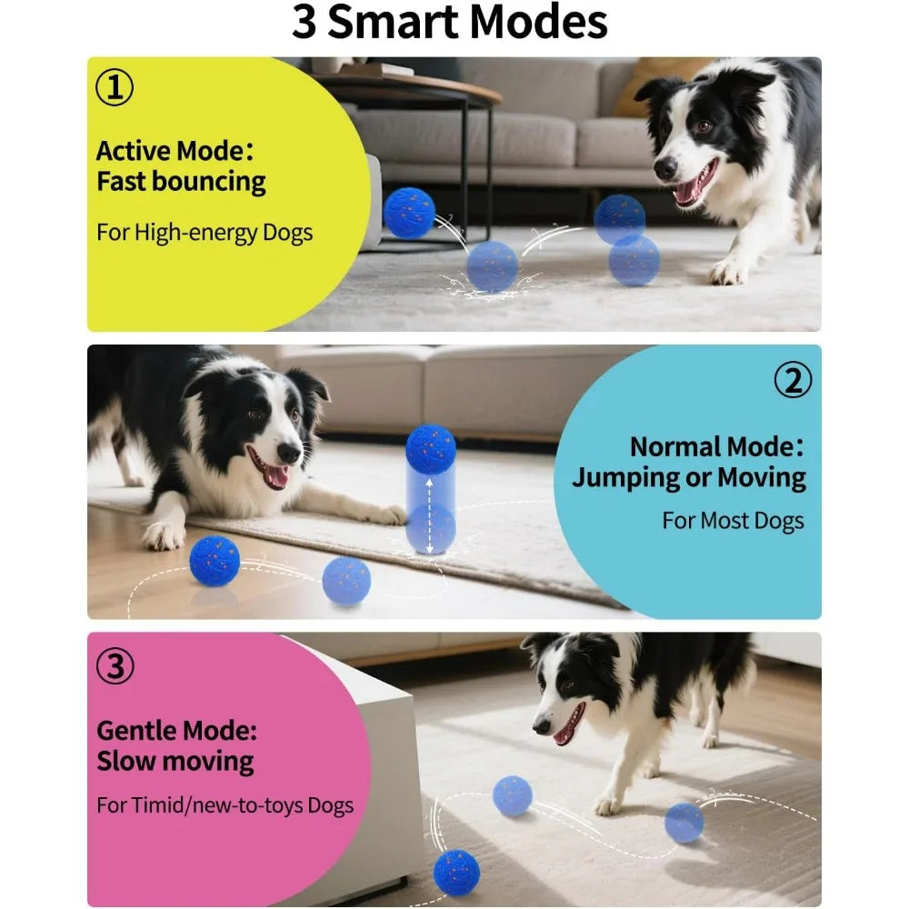 Schitec Interactive Dog Toy Ball Auto Movement Modes