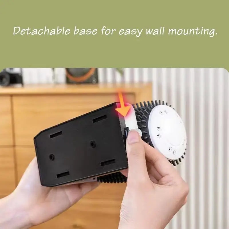 New Cat Self Groomer With Catnip Automatic Rotating Cat Massager Wall Corner Groomers Smart Self Cleaning Cat Brush