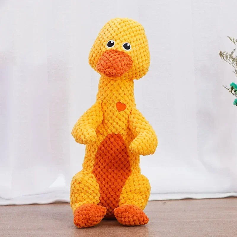 Squeaky Dog Chew Toys Plush Dinosaur For Medium Large Dogs