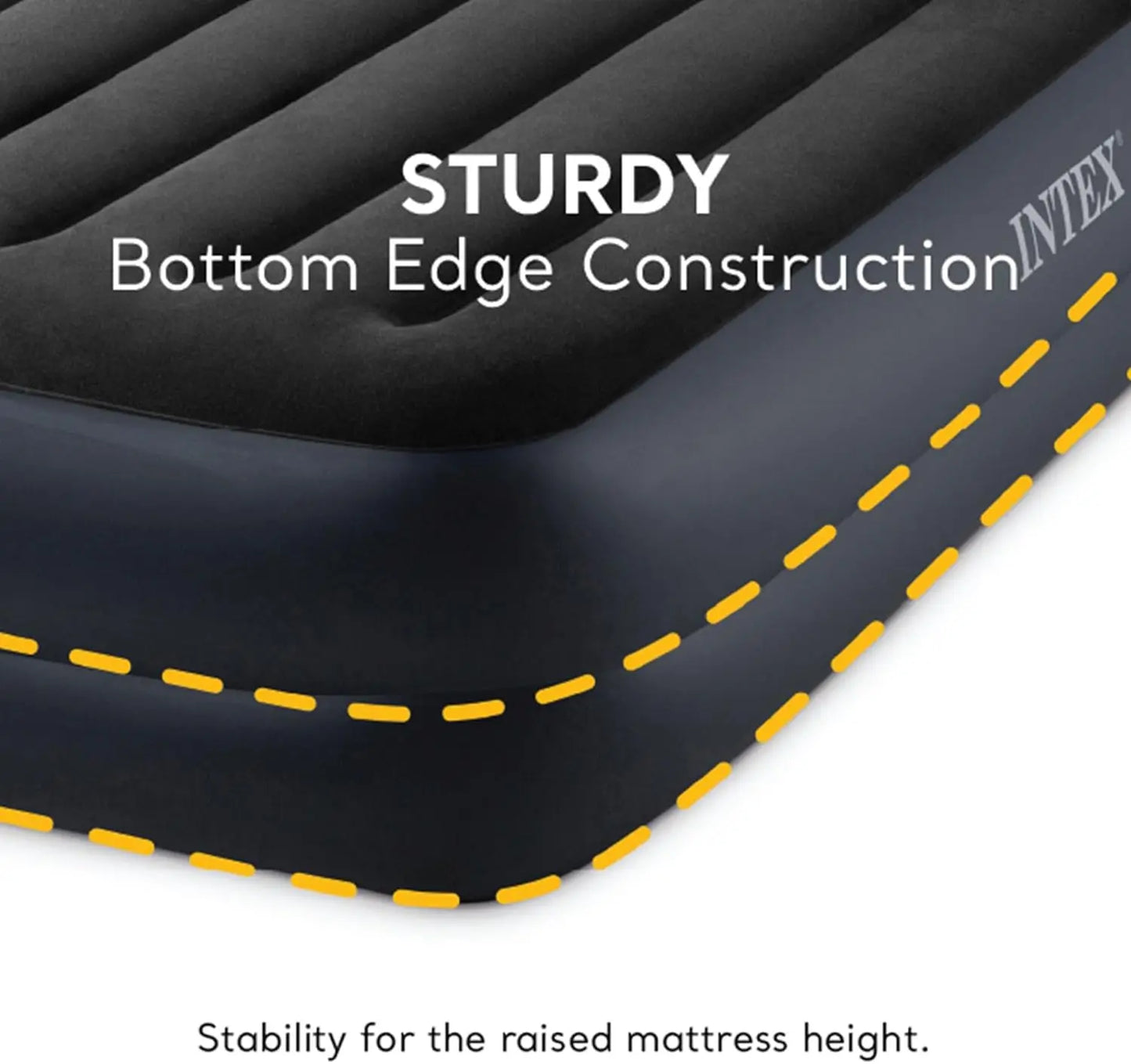 Raised Airbed Mattress with Built-in Pump Dura-Beam Plus Pillow Twin Portable Inflatable Luxury Blow-Up Bed for Adults Camping