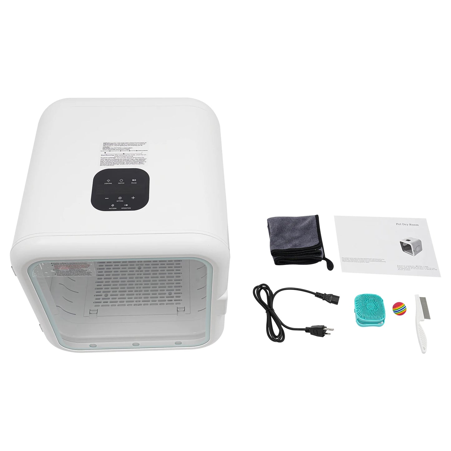 62L Portable 110V 800W Cat Dog Dryer Box Machine with Adjustable Temperature and Time