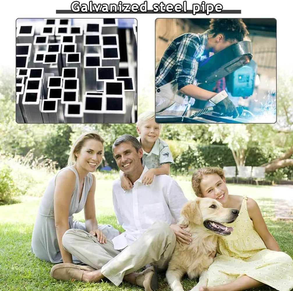Large Outdoor Dog Kennel with Roof and UV Protection Waterproof Cover, Welded Wire Heavy Duty 8' x 4' x 6'/