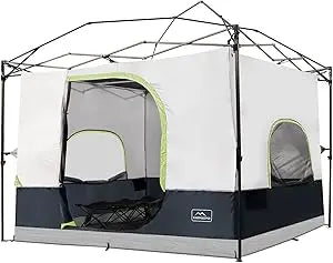 Camping Inner Tent for Pop Up Canopy 10x10 Straight Leg Fully Vented Roof Black