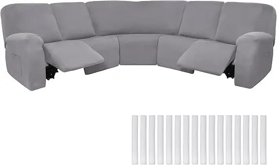 L Shaped Sectional Sofa Cover Velvet Stretch Slipcover