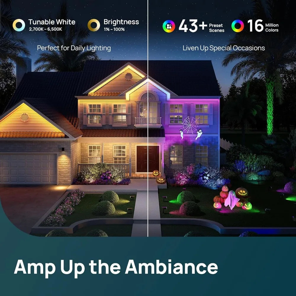 Smart Solar Spotlight SL5C Color Changing Lights App Voice