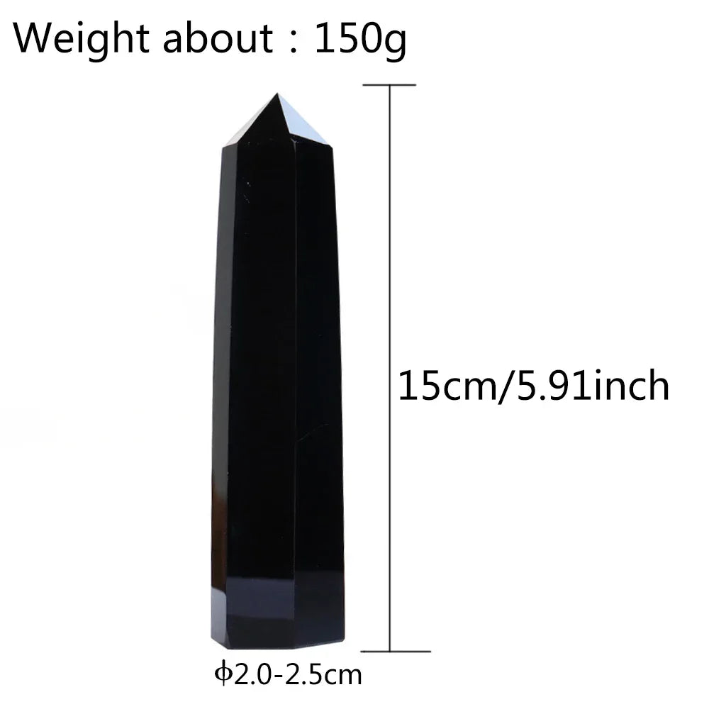 15cm Natural Amethyst Single Point Hexagonal Prism Crystal Wand Large Size Lapis Lazuli Tower Home Decoration Labradorite Craft