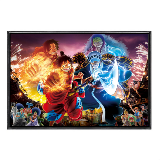 One Piece Japanese Manga Canvas Poster Multi-Size Framed Wall Art Decor