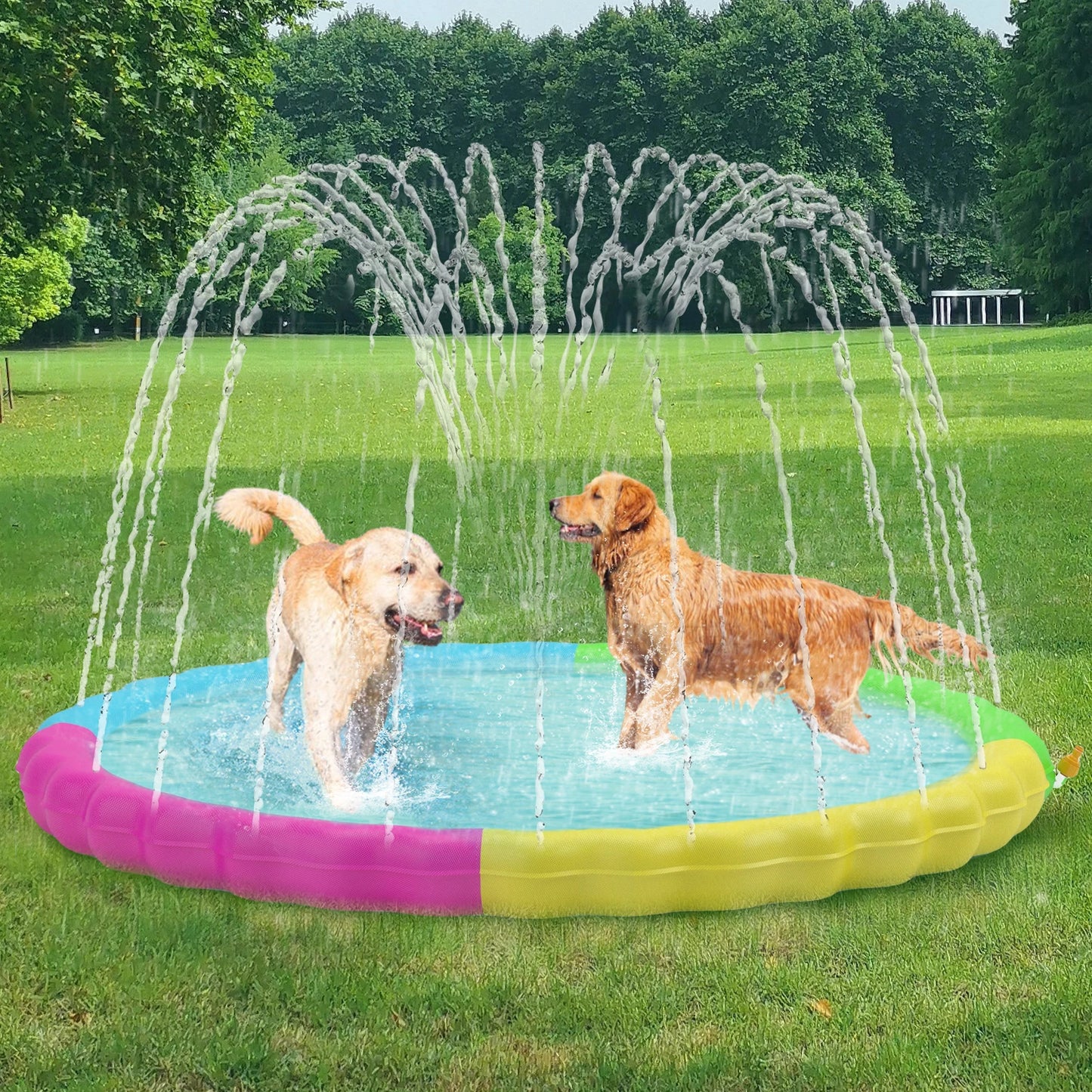 Splash Pad for Dogs Non Slip Outdoor Water Toys Sprinkler