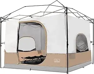 Camping Inner Tent for Pop Up Canopy 10x10 Straight Leg Fully Vented Roof Black