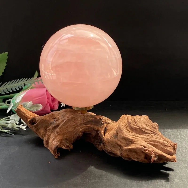 7-9cm Large Natural Rose Quarter Ball Healing Decoration Crystal Ball Room Decoration Pink Crystal Ball Souvenir Gift