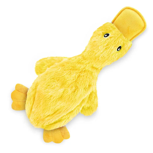Dog Plush Sound Toy Yellow Duck Squeaky Interactive Stuffed Toy For Indestructible Dogs